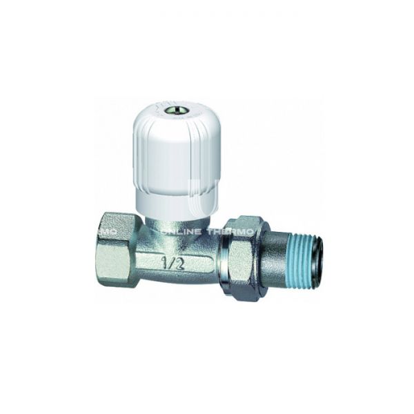 Радиаторный клапан ручной регулировки FAR FV 1350 12, 1/2" ВР-НР, прямой, хромированный