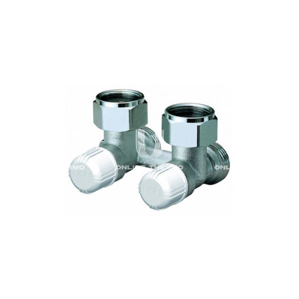 Узел нижнего подключения FAR, FV 1421, 3/4"х3/4"ЕК НР-НГ, угловой, с подключением ЕК, хромированный