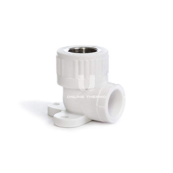 Угольник настенный (водорозетка) ППР (полипропиленовый) Fusionplast 4601FP, 20х1/2", с креплением, комбинированный