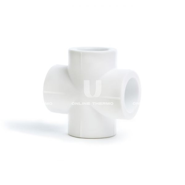 Крестовина ППР (полипропиленовая) равносторонняя Fusitek FT01502, 25 мм