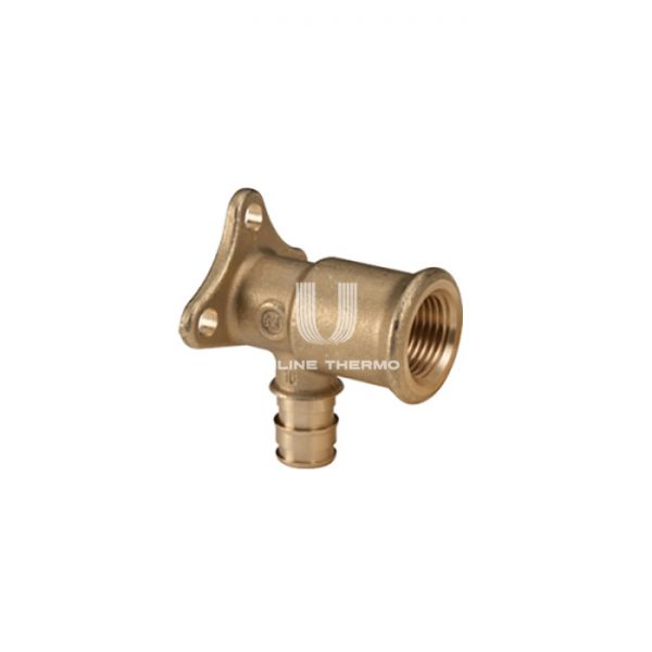 Угольник настенный (водорозетка) с внутренней резьбой Giacomini PE-X GX139Y023, 16x1/2", высота 45 мм, с креплением, аксиальный