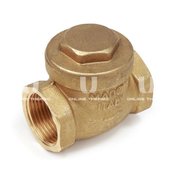Горизонтальный обратный клапан Giacomini N5Y004, ВР 3/4", с латунным затвором