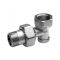 Запорный радиаторный клапан ручной Giacomini R16DX003, 1/2", ВР-НР, угловой, хромированный