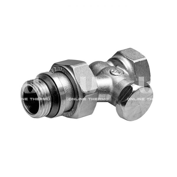 Запорный радиаторный клапан ручной Giacomini R17X033, 1/2", ВР-НР, прямой, с антипротечкой, хромированный