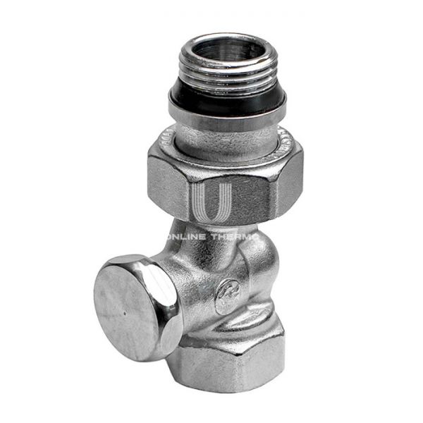 Запорный радиаторный клапан ручной Giacomini R17X033, 1/2", ВР-НР, прямой, с антипротечкой, хромированный