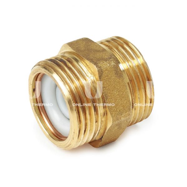 Ниппель равносторонний Giacomini R189VY004, 3/4", с обратным клапаном