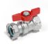Кран шаровый Giacomini R251PX005 3/4x1" ВР-НГ, ручка-бабочка