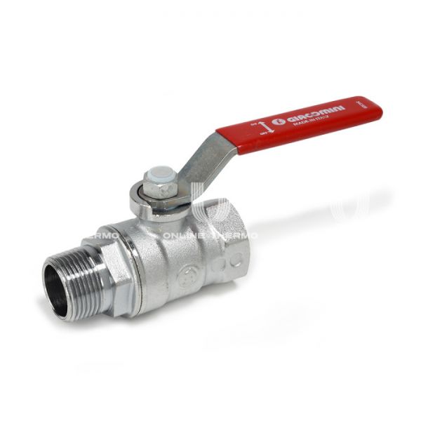 Кран шаровый Giacomini R254LX003 1/2" ВР-НР, ручка-рычаг