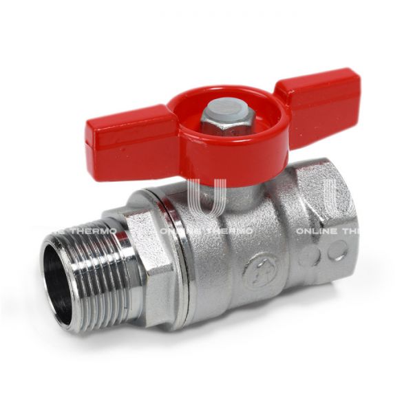 Кран шаровый Giacomini R254X004 3/4" ВР-НР, ручка-бабочка