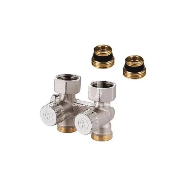 Узел нижнего подключения Giacomini R383X012 1/2"x3/4" EK НР, прямой, с подключением ЕК, хромированный