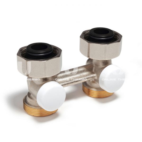 Узел нижнего подключения Giacomini R387LX002 3/4"x3/4" EK ВР-НР, прямой, с подключением ЕК, хромированный