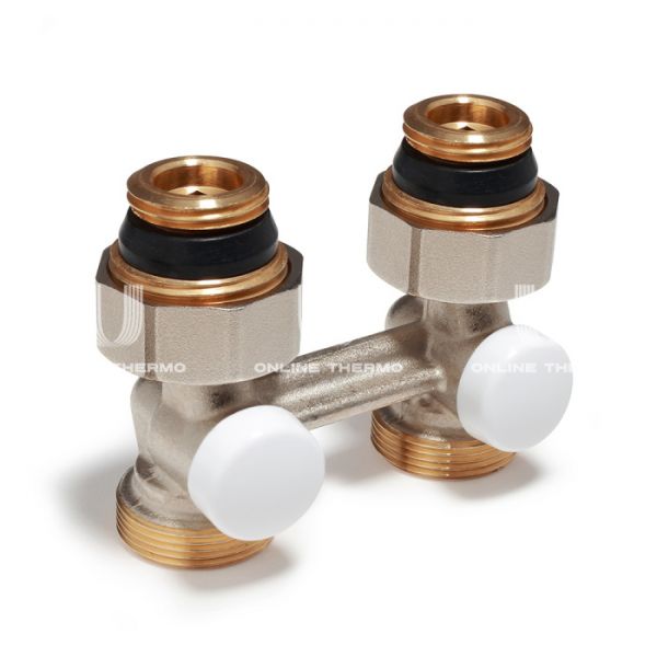 Узел нижнего подключения Giacomini R387LX012 1/2"x3/4" EK НР, прямой, с подключением ЕК, хромированный