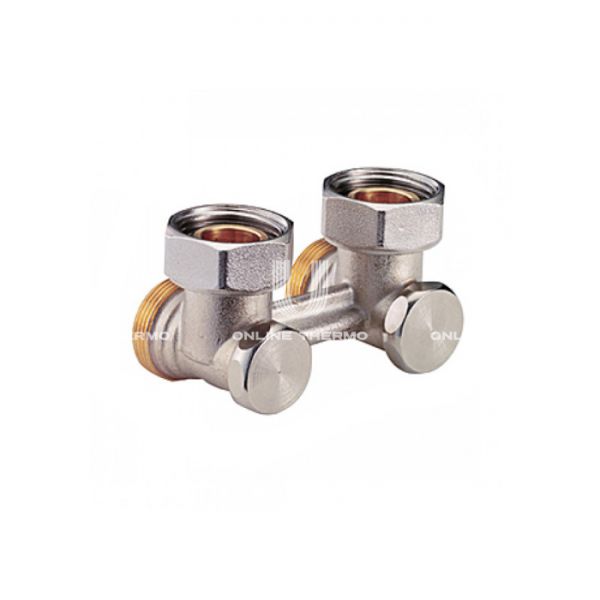 Узел нижнего подключения Giacomini R388X002 3/4"x3/4" EK ВР-НР, угловой, с подключением ЕК, хромированный