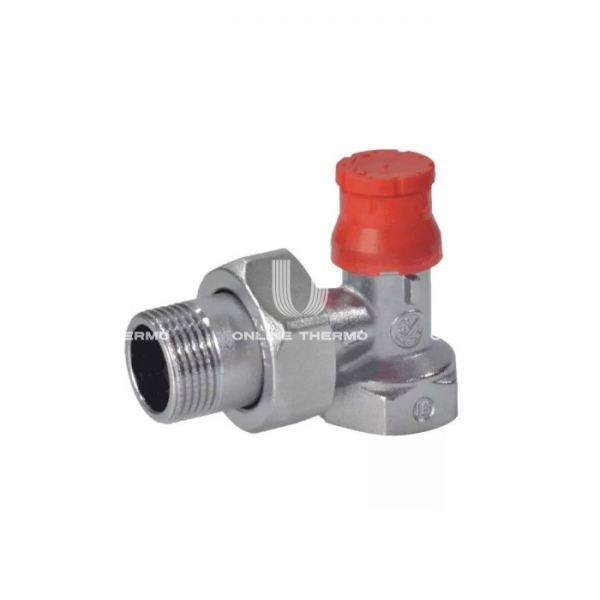 Термостатический клапан (терморегулятор) Giacomini R401PX233 1/2" ВР-НР, угловой, хром, с преднастройкой