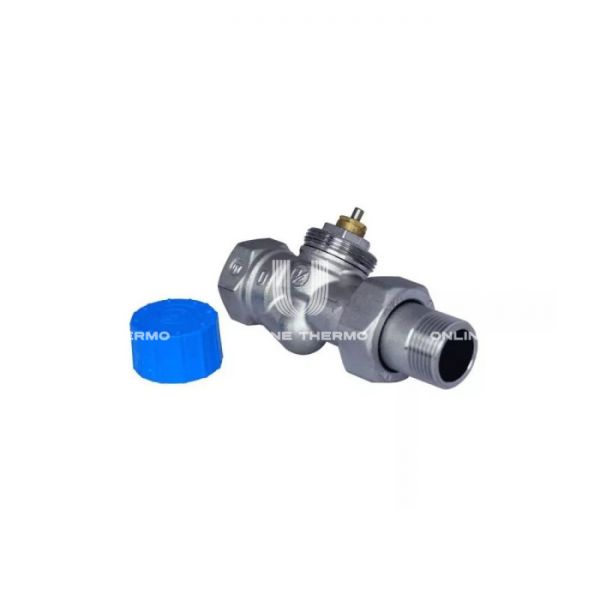 Термостатический клапан (терморегулятор) Giacomini R402QX004 3/4" ВР-НР, прямой, хромированный, без преднастройки