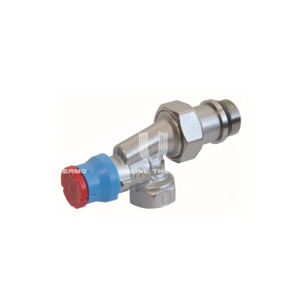 Термостатический клапан (терморегулятор) Giacomini R415X033 1/2" ВР-НР, осевой, хромированный, без преднастройки