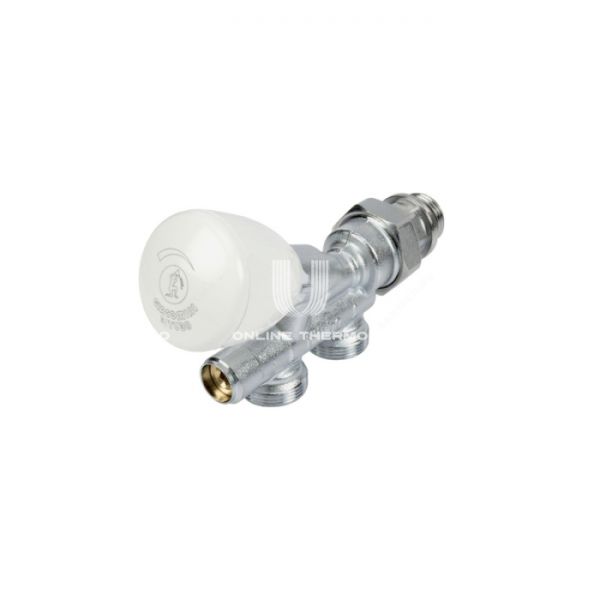 Термостатический клапан (терморегулятор) Giacomini R440NX032 1/2" НР, осевой, для двухтрубных, хром, с преднастройкой