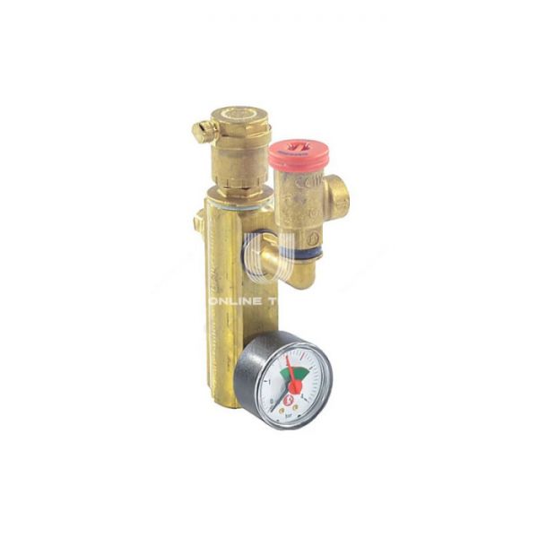 Группа безопасности котла Giacomini R554PY005, 1", латунь, с манометром