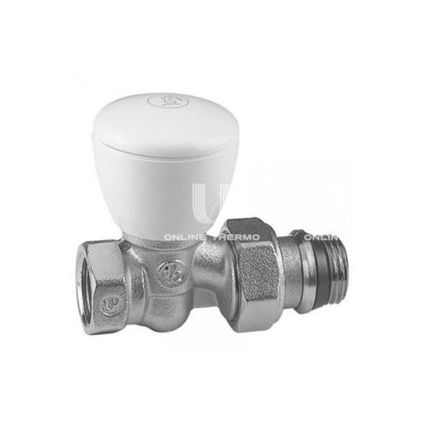 Радиаторный клапан ручной регулировки Giacomini R6X033, 1/2", ВР-НР, прямой, с антипротечкой, хромированный