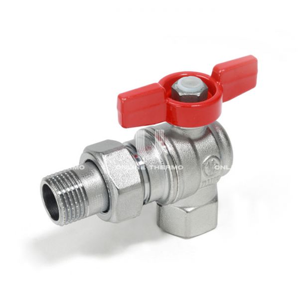 Кран шаровый с разъемным соединением Giacomini R789X003 1/2" ВР-НР, полнопроходной, ручка-бабочка