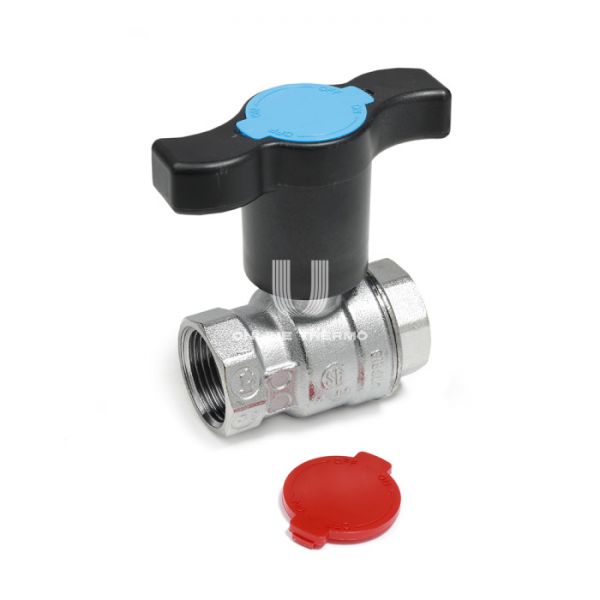 Кран шаровый Giacomini R851TX004 3/4" ВР, полнопроходной, ручка пластиковая удлиненная