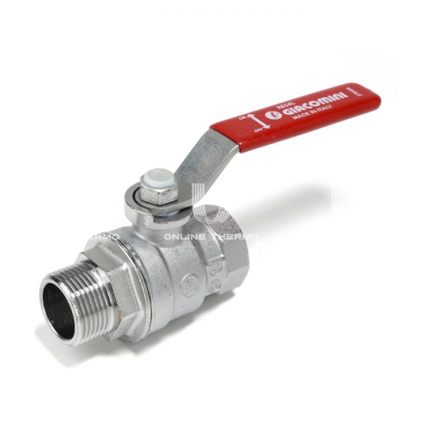 Кран шаровый Giacomini R854LX024 3/4" ВР-НР, полнопроходной, ручка-рычаг