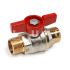 Кран шаровый Giacomini R913X025 1" НР, полнопроходной, ручка-бабочка