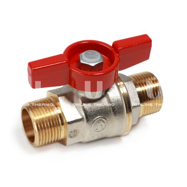 Кран шаровый Giacomini R913X026 1 1/4" НР, полнопроходной, ручка-бабочка