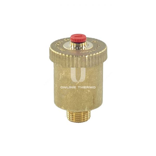 Автоматический воздухоотводчик Giacomini R99Y003, 1/2" НР, прямой, латунь, вертикальный выпуск