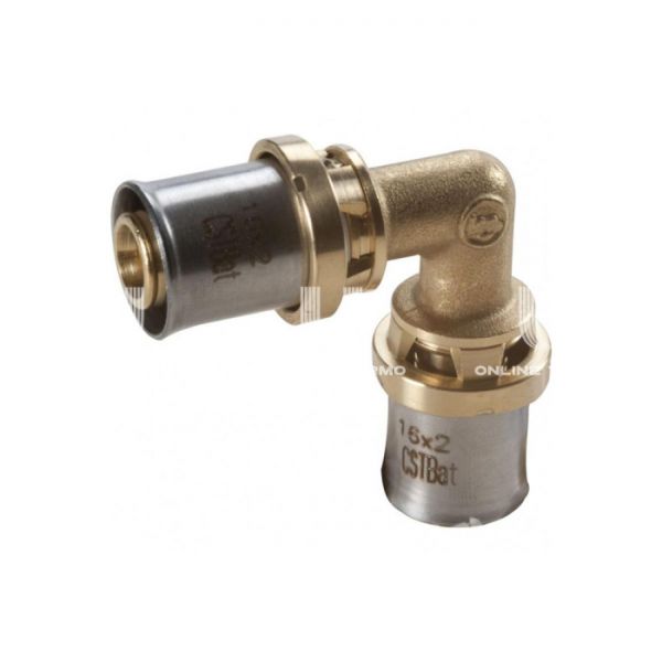 Угольник (угол) 90° равносторонний Giacomini RM122Y009, 26 мм, пресс-фитинг