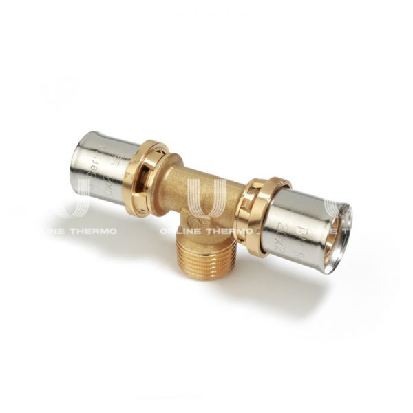 Тройник с наружной резьбой Giacomini RM153Y049, 26х3/4"х26, пресс-фитинг