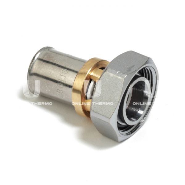 Муфта переходная (переходник под евроконус) с накидкой гайкой Giacomini RM179X023 16х2.0х16, пресс-фитинг