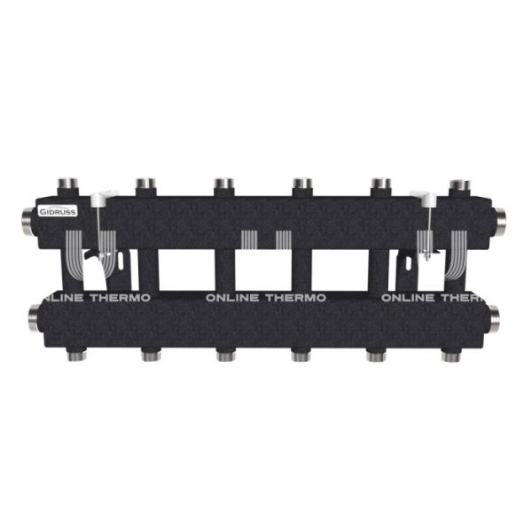 Модульный распределительный коллектор Gidruss (Гидрусс) MK-150-6DUx25, до 150 кВт, конструкционная сталь