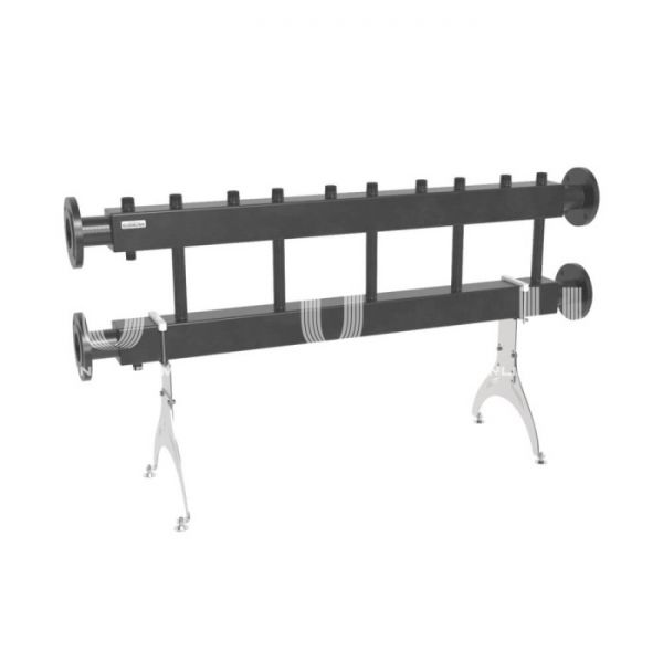 Модульный распределительный коллектор Gidruss (Гидрусс) MK-400-5x25 DN65, фланец, до 400 кВт, конструкционная сталь