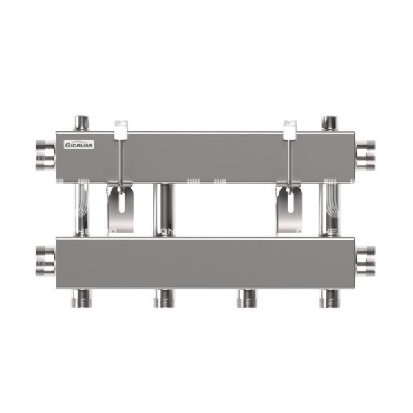 Модульный распределительный коллектор Gidruss (Гидрусс) MKSS-150-2x25, до 150 кВт, нержавеющая сталь