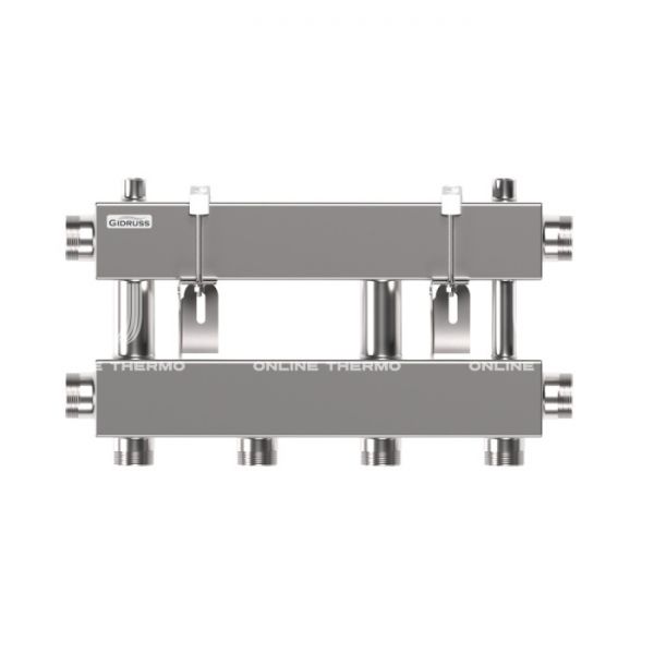 Модульный распределительный коллектор Gidruss (Гидрусс) MKSS-150-2x32, до 150 кВт, нержавеющая сталь