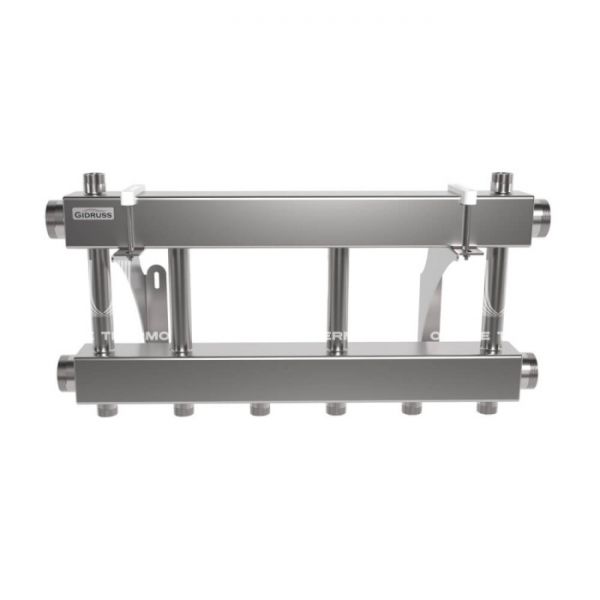 Модульный распределительный коллектор Gidruss (Гидрусс) MKSS-250-3x25, до 250 кВт, нержавеющая сталь