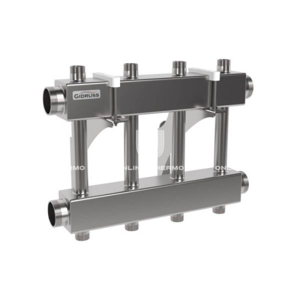 Модульный распределительный коллектор Gidruss (Гидрусс) MKSS-250-4DU, до 250 кВт, нержавеющая сталь