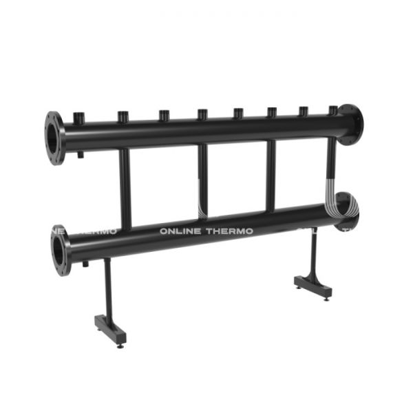 Модульный распределительный коллектор Gidruss (Гидрусс) MK-2000-4x50 DN150, фланец, до 2000 кВт, конструкционная сталь