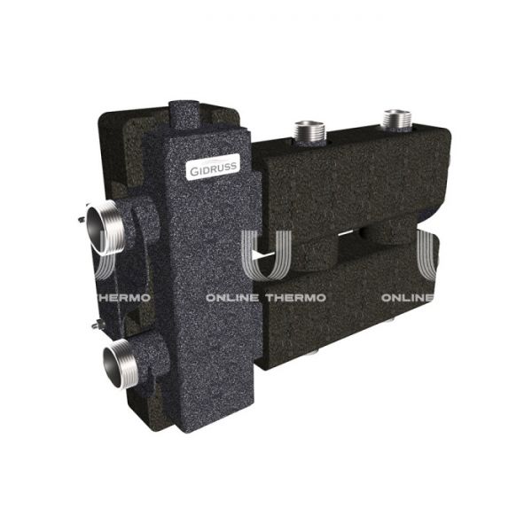 Балансировочный коллектор Gidruss (Гидрусс) BM-80-3DU.EPP, до 80 кВт, конструкционная сталь, с термоизоляцией