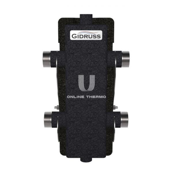 Гидравлический разделитель (гидрострелка) Gidruss (Гидрусc) GR-60-25.EPP DN-25, до 60 кВт, с термоизоляцией, конструкционная сталь