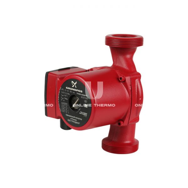 Насос циркуляционный Grundfos UPS 32-40 96281389, с гайками, база 180 мм