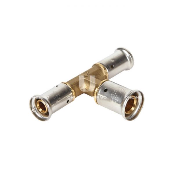 Тройник переходной Henco 12P-202620, 20x26x20, латунь, пресс-фитинг