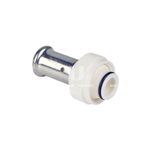 Муфта переходная Henco 19PKW-2005, 20х3/4", с накидной гайкой под евроконус, белая, пресс-фитинг