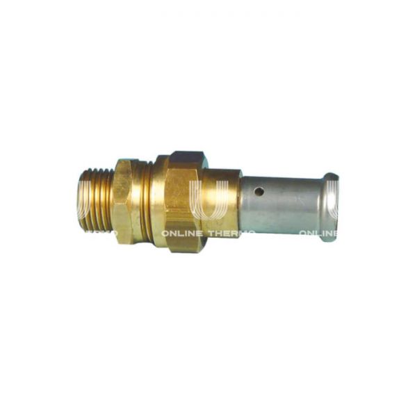 Муфта переходная (переходник) Henco 26P-1604, 16х1/2", плоское соединение, латунь, пресс-фитинг