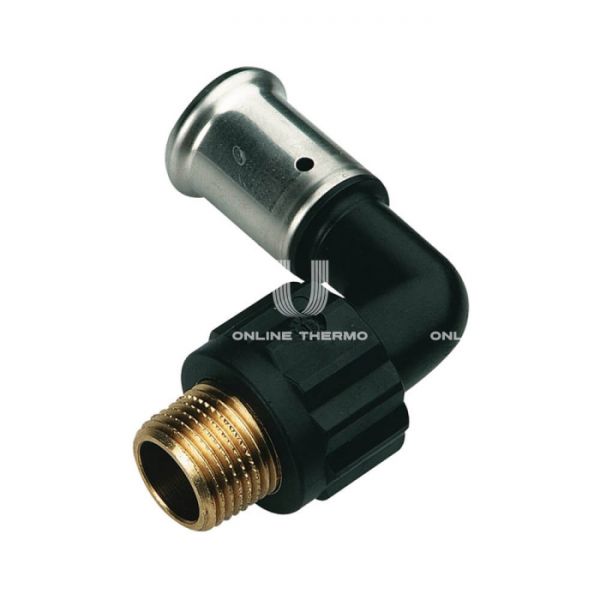 Угольник (угол) 90° с наружной резьбой Henco 5PK-2005, 20х3/4", пресс-фитинг