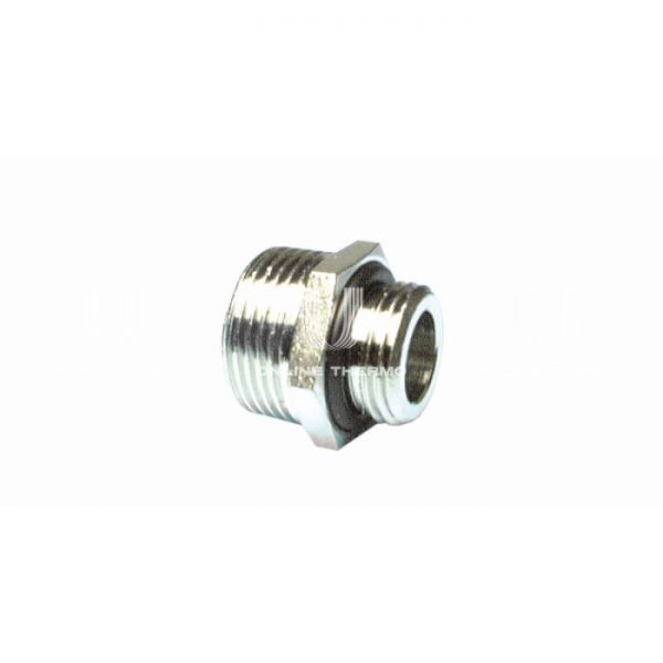 Ниппель переходной Henco AN1420, НР 1/2" x 3/4"ЕК, никелированный