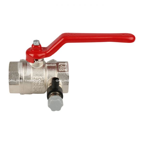 Кран шаровый Itap 1150034 3/4" ВР-ВР, 115, стандартный проход, ручка-рычаг, с заглушкой 1/4" и дренажным вентилем