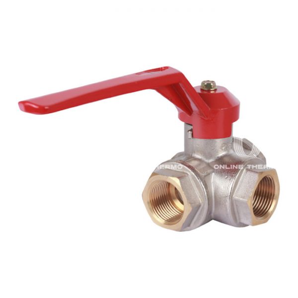 Кран шаровый трехходовой Itap 1280200T 2" ВР-ВР-ВР, 128T, стандартный проход, ручка-рычаг