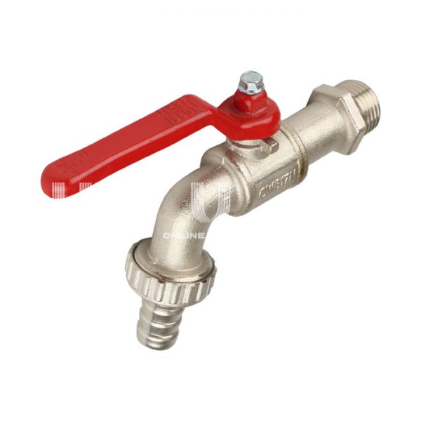 Кран шаровый водоразборный со штуцером Itap 1320100 1", НР-штуцер, 132, усиленный, ручка-рычаг